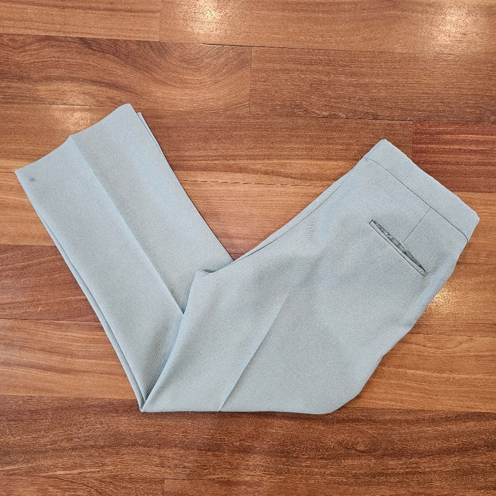 Vintage Glen Oaks Disco Green Golf Dress Pants Flat Front Mens 36x28.5